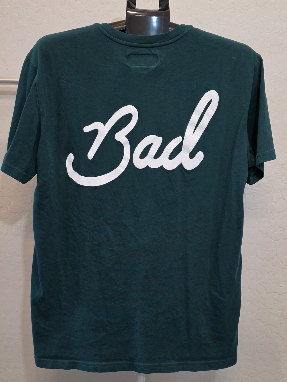Bad Birdie Deep Teal Short Sleeve Tee with White Bird Logo - Picture 6 of 7